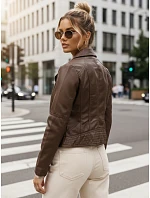 Dámska hnedá kožená bunda TY5541 - FashionStreet Dámska hnedá kožená bunda TY5541 - FashionStreet
