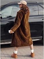 Dámsky zimný kabát GLAMFUR s dlhou ťavou kožušinou FashionStreet TY4699 Dámsky zimný kabát GLAMFUR s dlhou ťavou kožušinou FashionStreet TY4699