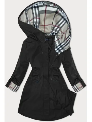 Parka s ozdobnou podšívkou BH Forever black (BH-2401)