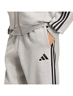 Pánske nohavice adidas Essentials 3-Stripes Fleece Tapered Cuffed, sivé, KY4127 Pánske nohavice adidas Essentials 3-Stripes Fleece Tapered Cuffed, sivé, KY4127