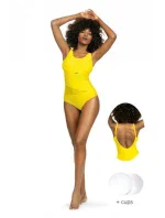 Dámske jednodielne plavky S36W-21 Fashion sport yellow - Self Dámske jednodielne plavky S36W-21 Fashion sport yellow - Self