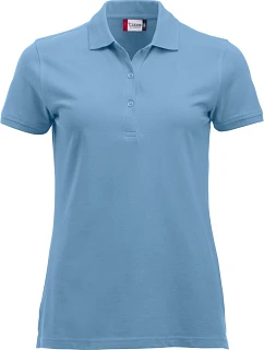 Clique Classic Marion S/S Dámske polo tričko z hrubej bavlny 67.8246 svetlo modré