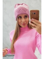 Dámska čiapka Kira K374 tmavo ružová+biela