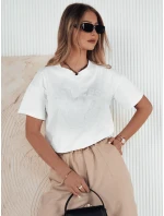 Dámske bavlnené tričko PRINCY white FashionStreet RY2391 Dámske bavlnené tričko PRINCY white FashionStreet RY2391