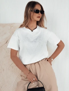 Dámske bavlnené tričko PRINCY white FashionStreet RY2391