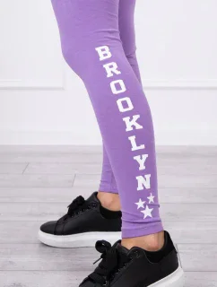 Nohavice legíny Brooklyn tmavo fialové