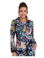 Dámske pyžamo 175/099 tm. modré s motýľmi - Karol