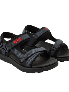 Lee Cooper pánske letné plážové sandále na suchý zips svetlo modré čierne
