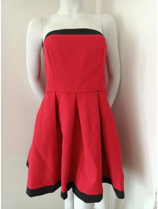 Dámske šaty 3442 červeno-čierne - Nuance