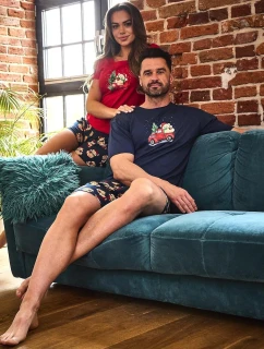 Cornette 628/432 Teddy 2 cr/r Christmas 3XL-5XL dámske pyžamo