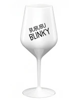BUBUBUBLINKY - bílá nerozbitná sklenice na víno 470 ml