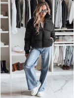 Dámska krátka zimná prešívaná bunda VIBEGIRL black FashionStreet TY4948 Dámska krátka zimná prešívaná bunda VIBEGIRL black FashionStreet TY4948