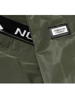 Dámska tenká bunda s ozdobným lemovaním khaki (B8145-11) Dámska tenká bunda s ozdobným lemovaním khaki (B8145-11)