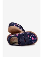 Kapcie Barefoot Dziewczęce Flamingi Milami Granatowe Saphira