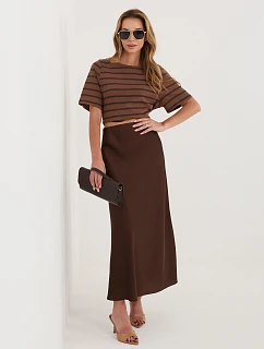 Sukňa MI SD A2797.33 hnedá