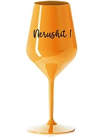 NERUSHIT! - oranžový nerozbitný pohár na víno 470 ml