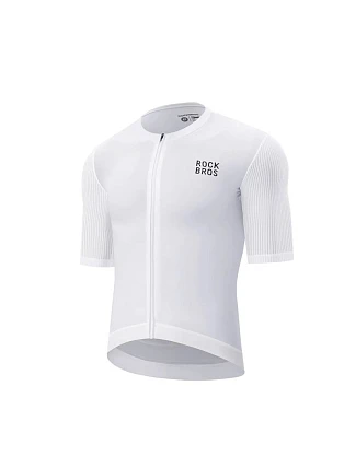 Cyklistický dres Rockbros 15200025 krátky rukáv veľkosť XXL - biely