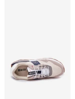 Zamszowe Sneakersy Męskie Na Platformie Big Star RR174471 Hi-Poly System Szare