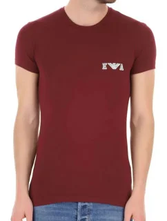 Pánske tričko - 111035 1A526 - 00076 - vínová - Emporio Armani