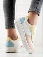 Originálne dámske viacfarebné tenisky bez podpätku 8757