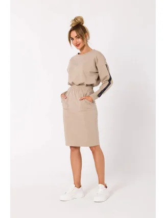 Dámska sukňa M728 béžová - Moe