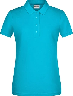 Daiber 8009 Dámske polo tričko z bio bavlny 02.8009 tyrkysové