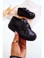 Dětské Kůže tenisky se suchým zipem Černe Foster Dětské Kůže tenisky se suchým zipem Černe Foster