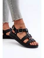 Pachnące Gładkie Sandały Damskie ZAXY NN285007 Czarne