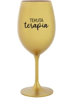 TEKUTÁ TERAPIA - zlatý pohár na víno 350 ml