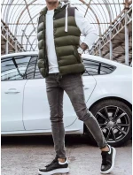 Pánska vesta s kapucňou zelená FashionStreet TX3935z