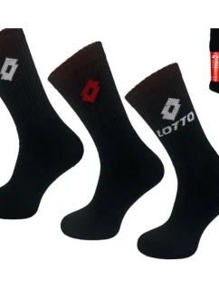 LOTTO froté ponožky čierne 3 páry 069739