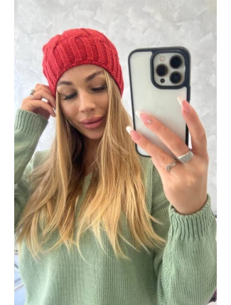 Fleecová čiapka Iwona K221 maroon