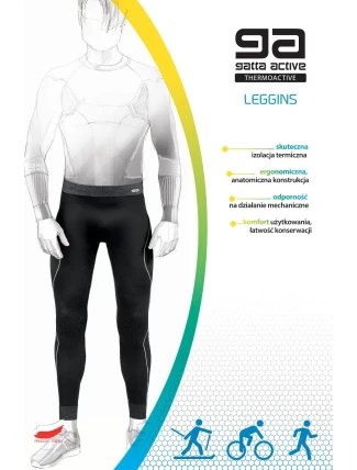 Pánske legíny Gatta 44017 Blanc Basic Thermoactive L-3XL