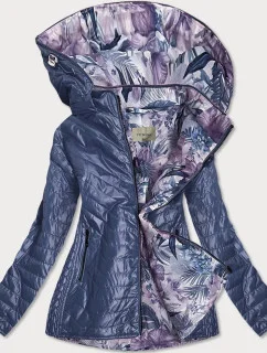 Svetlo modrá dámska bunda s ozdobnou podšívkou (MM21)