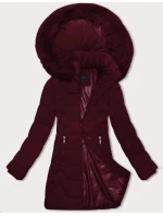 Dámska bunda s kapucňou J Style Burgundy (16M9121-06)