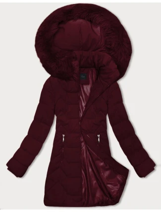 Dámska bunda s kapucňou J Style Burgundy (16M9121-06)