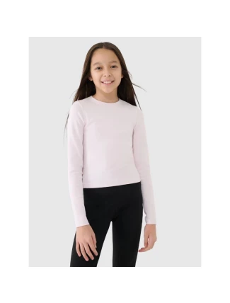 Dievčenský úzky hladký rukáv s dlhým rukávom 4F 4FJRSS25TLONF505-12S