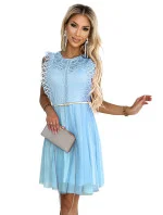 Dámske šaty GRETA 454-4 svetlomodré - Numoco
