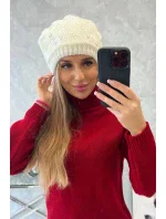 Dámska čiapka Larisa K395 ecru