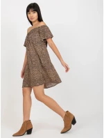 Dámske šaty D73771R30145J hnedé - FPrice