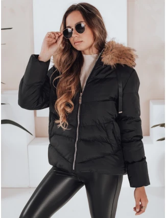 Dámska prešívaná bunda čierna FashionStreet TY5126 Dámska prešívaná bunda čierna FashionStreet TY5126