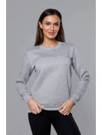 Šedá dámska tepláková mikina so sťahovacími lemami (W01-2)