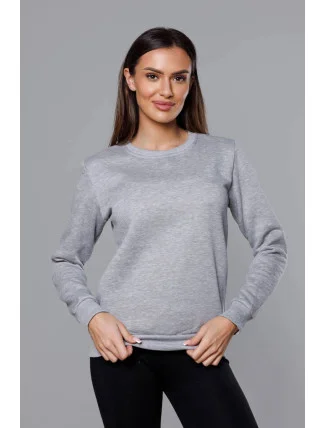 Šedá dámska tepláková mikina so sťahovacími lemami (W01-2)