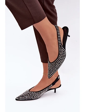 Dámske sandále Kitten Heel s prackami, čierne, Madden Dámske sandále Kitten Heel s prackami, čierne, Madden