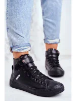 Zateplené kožené tenisky BIG STAR Black