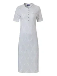 Dámska nočná košeľa 10231-116- 4 biela-sivý vzor - Pastunette