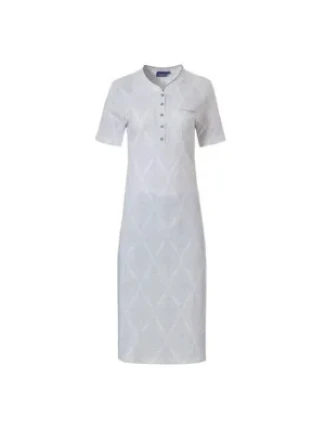 Dámska nočná košeľa 10231-116- 4 biela-sivý vzor - Pastunette Dámska nočná košeľa 10231-116- 4 biela-sivý vzor - Pastunette