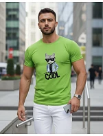 Pánske tričko Stay COOL s potlačou limetkovo zelená FashionStreet NX5018R Pánske tričko Stay COOL s potlačou limetkovo zelená FashionStreet NX5018R