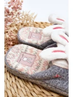 Dziecięce Kapcie Na Grubej Podeszwie Króliczki Szare Dasca