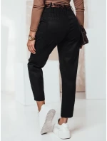 Dámske nohavice LEOCINCIN v jednej veľkosti s opaskom čierne FashionStreet UY2260